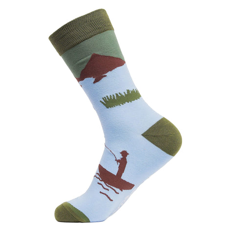 1 Pack Men's & Ladies Sports Themed Crew Cotton Socks
