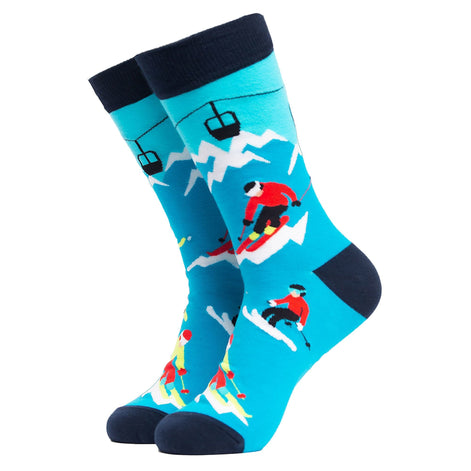 1 Pack Men's & Ladies Sports Themed Crew Cotton Socks