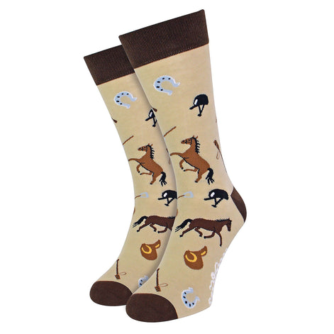 1 Pack Men's & Ladies Sports Themed Crew Cotton Socks