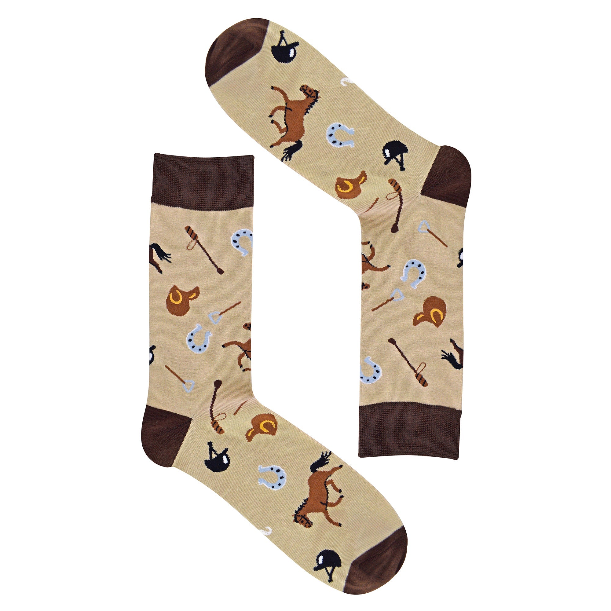 1 Pack Men's & Ladies Sports Themed Crew Cotton Socks