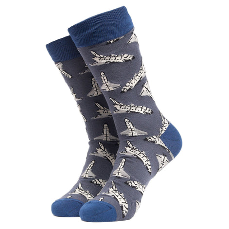 1 Pack Men's & Ladies Space Themed Crew Cotton Socks