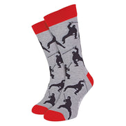 1 Pack Men's & Ladies Sports Themed Crew Cotton Socks