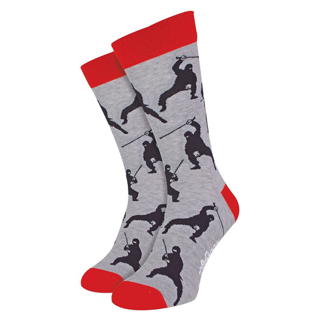 1 Pack Men's & Ladies Sports Themed Crew Cotton Socks