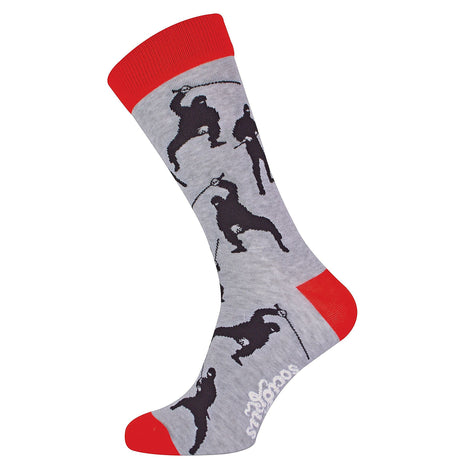 1 Pack Men's & Ladies Sports Themed Crew Cotton Socks