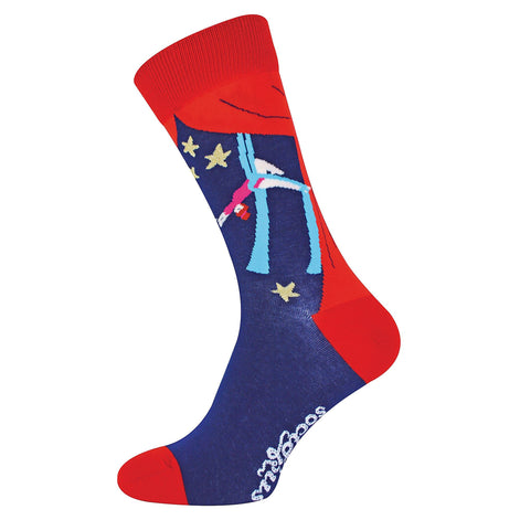 1 Pack Men's & Ladies Sports Themed Crew Cotton Socks