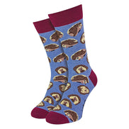 1 Pack Men's & Ladies Animal Design Crew Cotton Socks