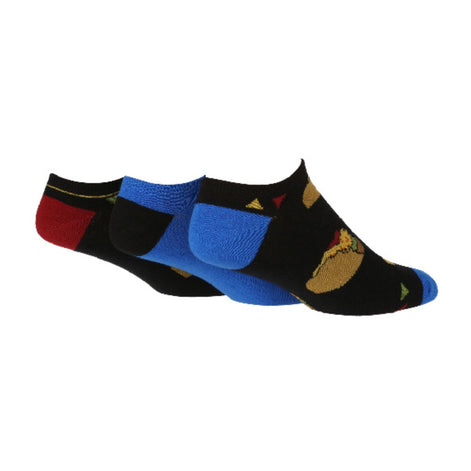 3 Pack Men's Novelty Patterned Cotton Trainer Socks