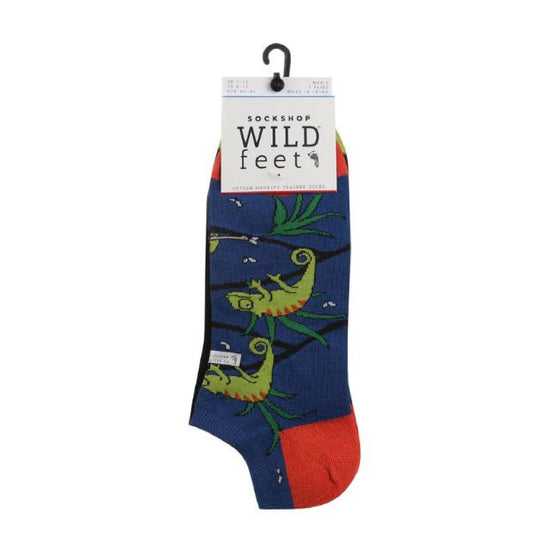 3 Pack Men's Novelty Patterned Cotton Trainer Socks