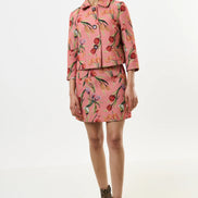 Salut Tulip Jacquard Short Jacket - Pink