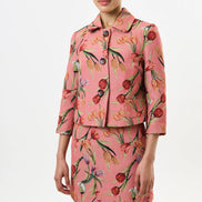Salut Tulip Jacquard Short Jacket - Pink