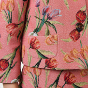 Salut Tulip Jacquard Short Jacket - Pink