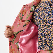 Salut Tulip Jacquard Short Jacket - Pink