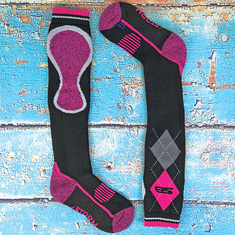 1 Pack Ladies Long Knee High Cotton Equestrian Socks