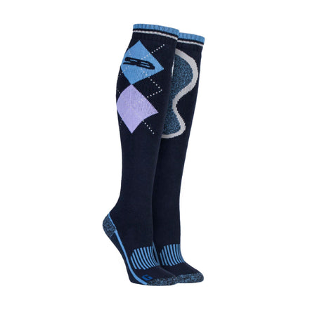 1 Pack Ladies Long Knee High Cotton Equestrian Socks