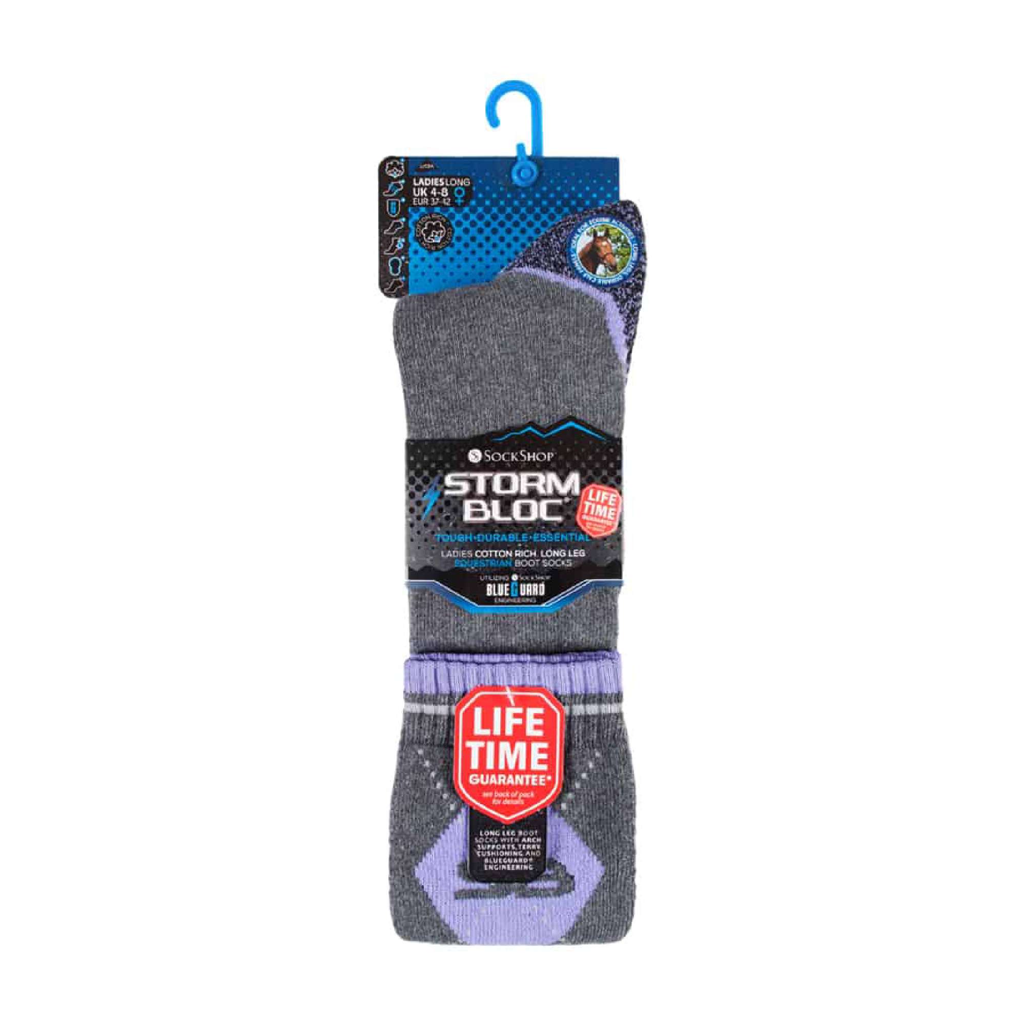 1 Pack Ladies Long Knee High Cotton Equestrian Socks