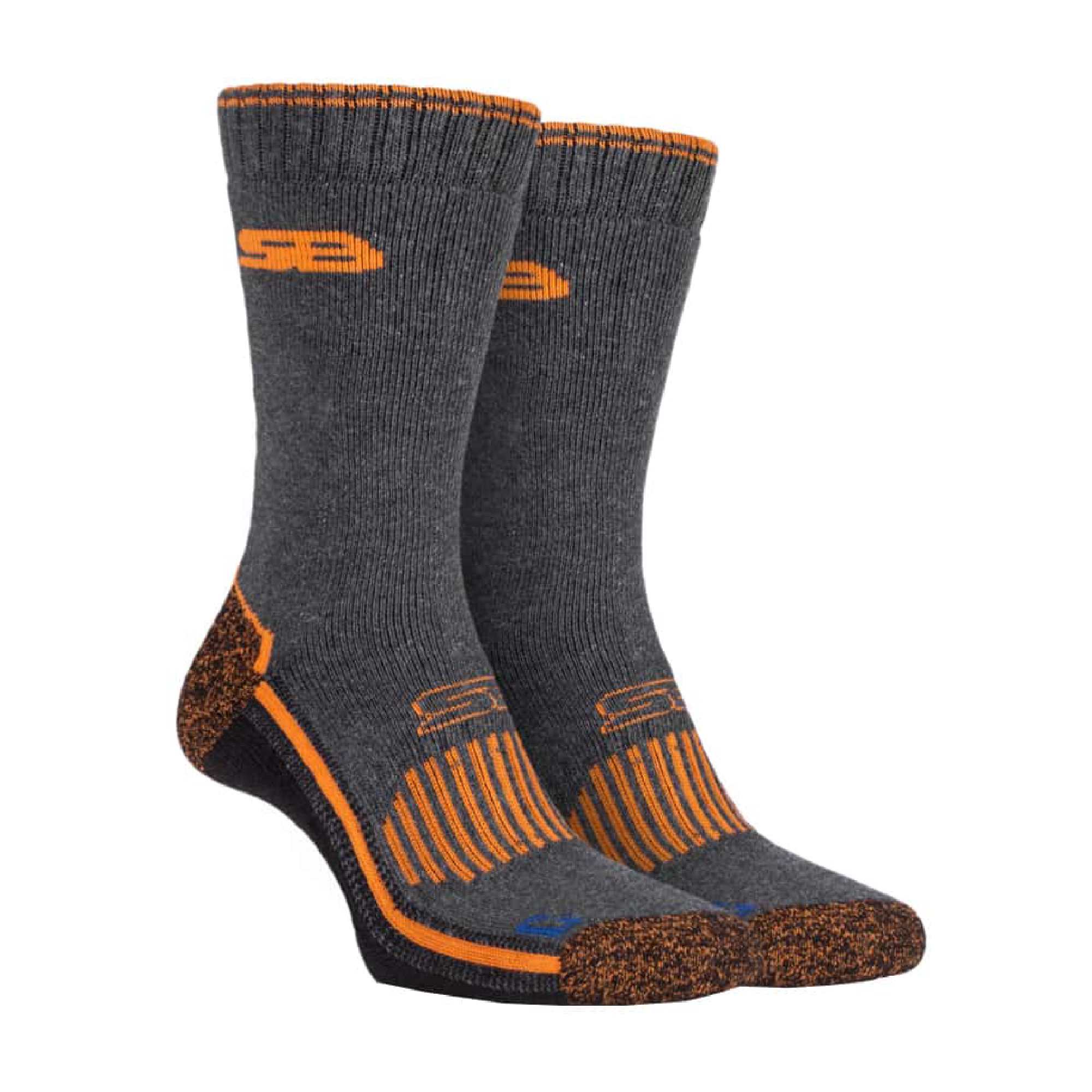 2 Pack Men's Heavy Duty Reinforced Cotton Socks for Boots