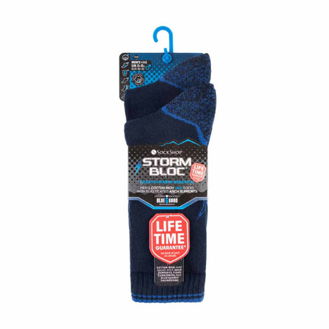 2 Pack Men's Heavy Duty Reinforced Cotton Socks for Boots