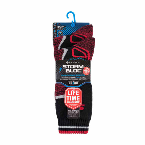2 Pack Men's Heavy Duty Wool Blend Socks for Winter