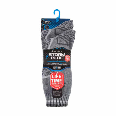 2 Pack Men's Heavy Duty Wool Blend Socks for Winter