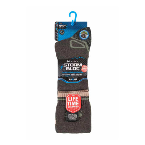 1 Pack Men's Extra Long Knee High Wool Thermal Welly Boot Socks
