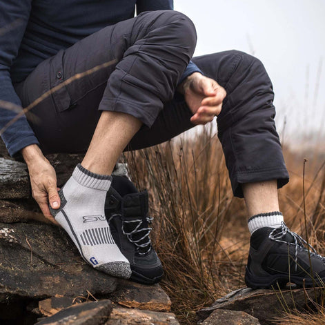 1 Pack Men's Cotton Reinforced Ankle Hiking Walking Trekking Socks