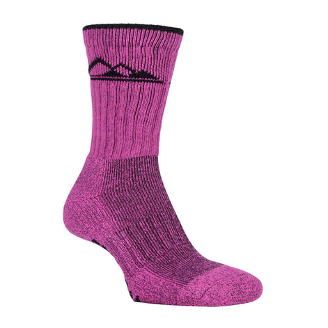 3 Pack Ladies Cushion Sole Outdoor Cotton Rich Hiking Boot Socks