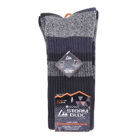 3 Pack Ladies Anti Blister Cotton Hiking Socks with Padded Sole