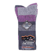 3 Pack Ladies Anti Blister Cotton Hiking Socks with Padded Sole
