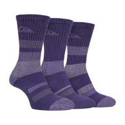 3 Pack Ladies Anti Blister Cotton Hiking Socks with Padded Sole