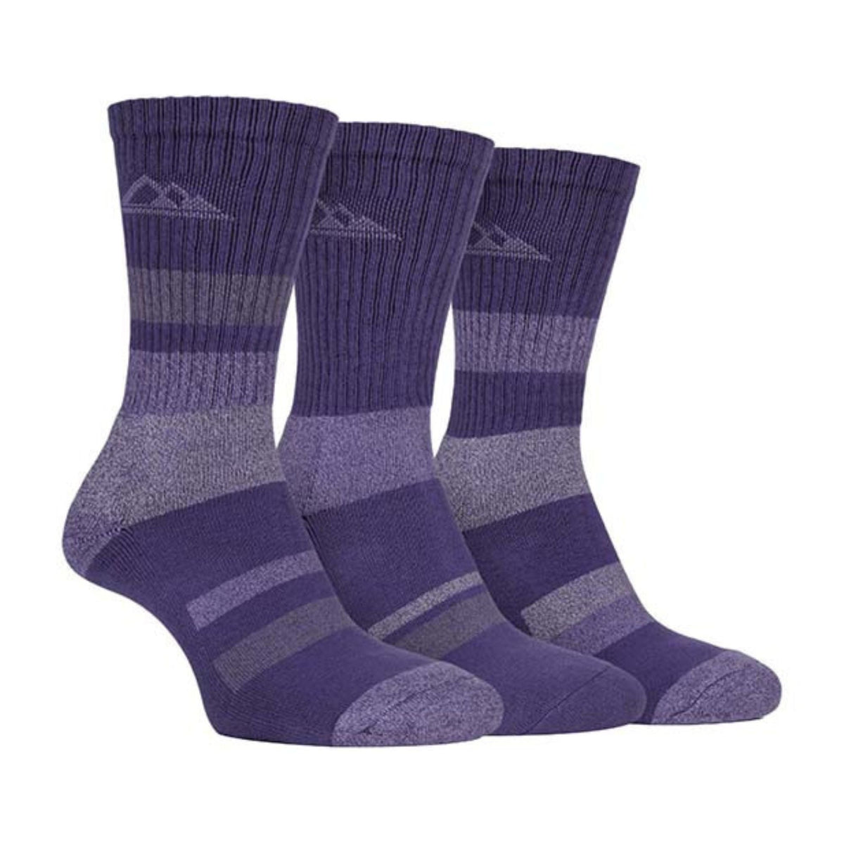 3 Pack Ladies Anti Blister Cotton Hiking Socks with Padded Sole