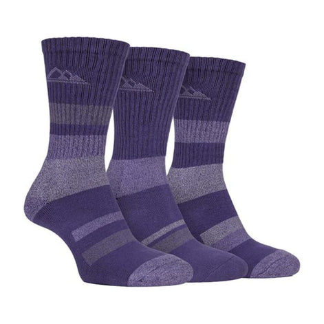 3 Pack Ladies Anti Blister Cotton Hiking Socks with Padded Sole