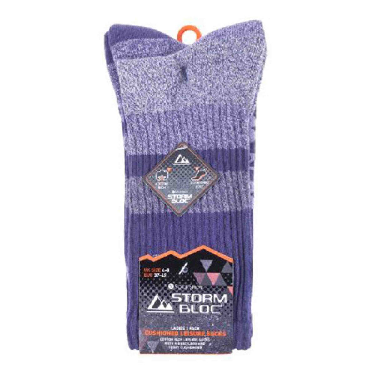 3 Pack Ladies Anti Blister Cotton Hiking Socks with Padded Sole