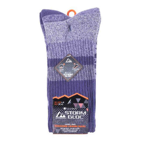 3 Pack Ladies Anti Blister Cotton Hiking Socks with Padded Sole
