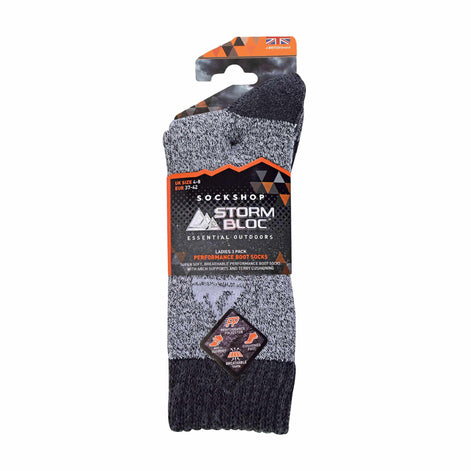 3 Pack Ladies Performance Polyester Boot Socks