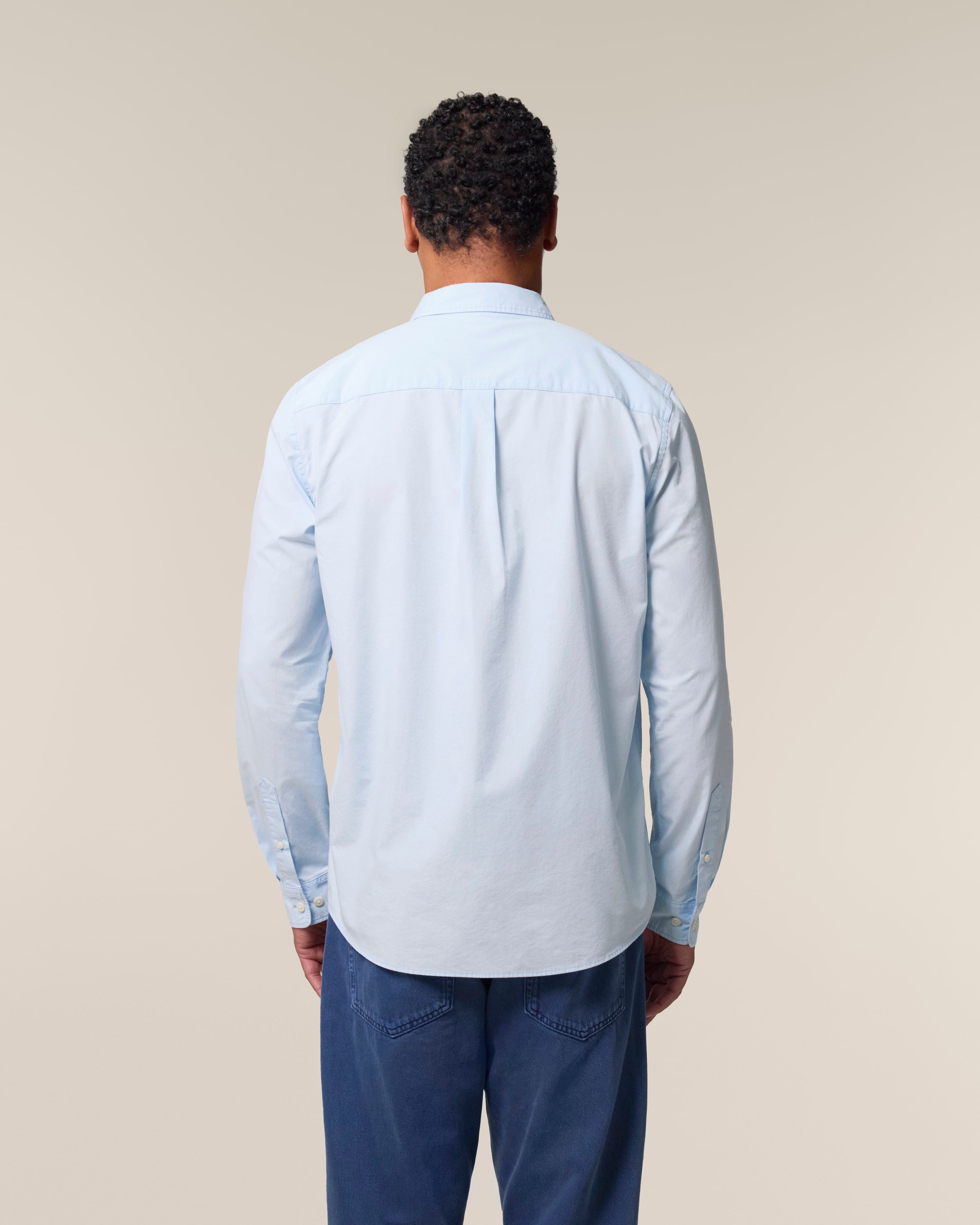 Organic Poplin Long Sleeve Shirt: Men's