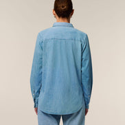 Organic Cotton Long Sleeve Denim Shirt: Womens