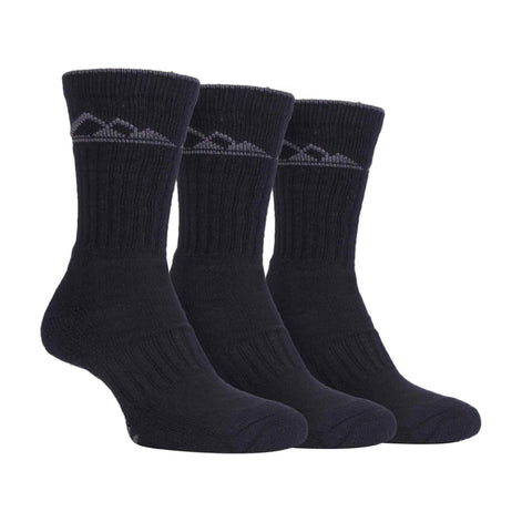 3 Pack Men's Heavy Cushioned Outdoor Cotton Hiking Boot Socks