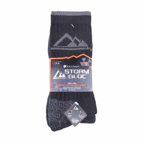 3 Pack Men's Heavy Cushioned Outdoor Cotton Hiking Socks