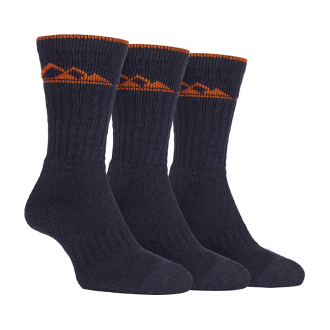 3 Pack Men's Heavy Cushioned Outdoor Cotton Hiking Socks
