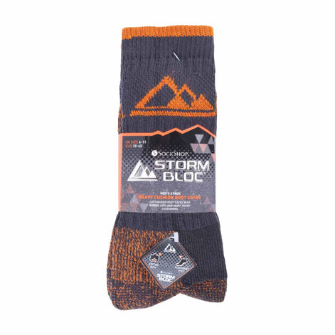 3 Pack Men's Heavy Cushioned Outdoor Cotton Hiking Socks