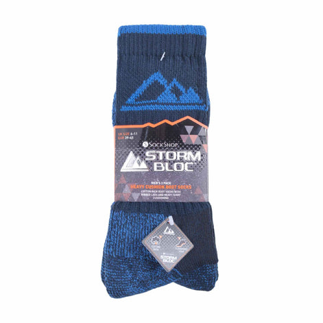 3 Pack Men's Heavy Cushioned Outdoor Cotton Hiking Socks