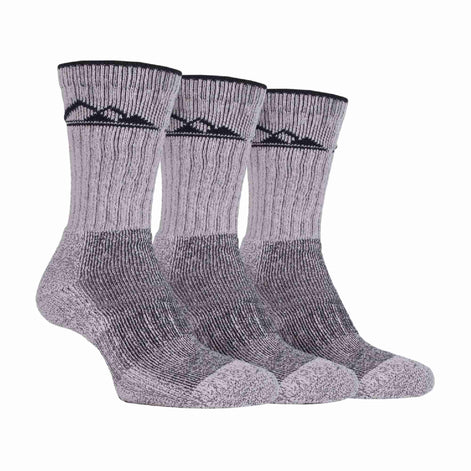 3 Pack Men's Heavy Cushioned Outdoor Cotton Hiking Socks