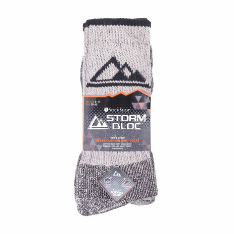 3 Pack Men's Heavy Cushioned Outdoor Cotton Hiking Socks