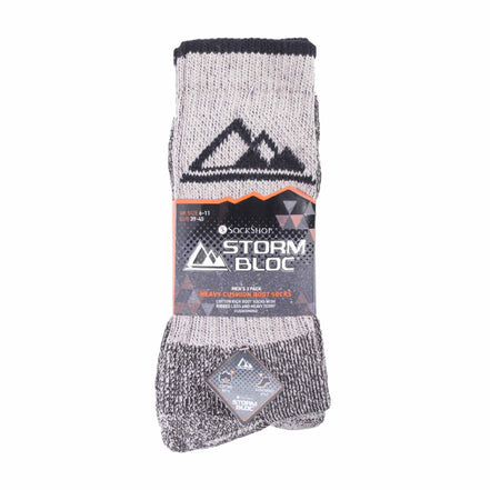 3 Pack Men's Heavy Cushioned Outdoor Cotton Hiking Boot Socks