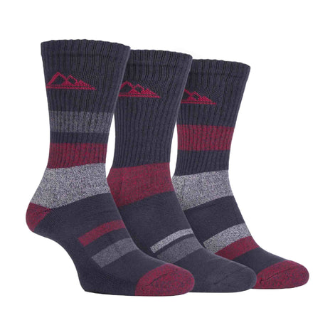 3 Pack Men's Cushion Sole Cotton Hiking Socks