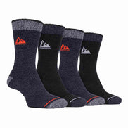 4 Pack Men's Cushion Sole Hiking Work Boot Socks