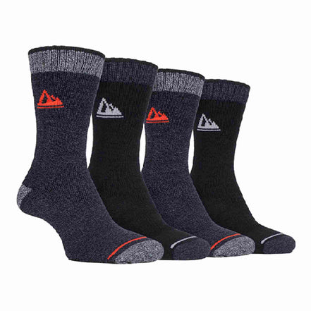 4 Pack Men's Cushion Sole Hiking Work Boot Socks
