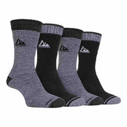 4 Pack Men's Cushion Sole Hiking Work Boot Socks