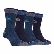 4 Pack Men's Cushion Sole Hiking Work Boot Socks