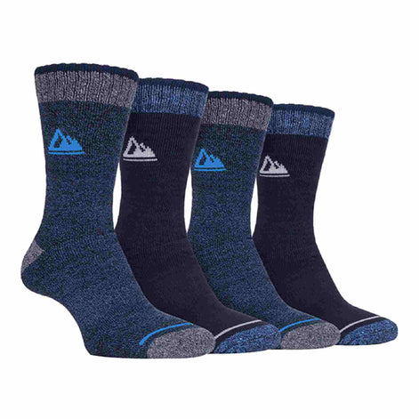 4 Pack Men's Cushion Sole Hiking Work Boot Socks